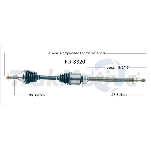 Surtrack Axle Cv Axle Shaft, Fd-8320 FD-8320 - main